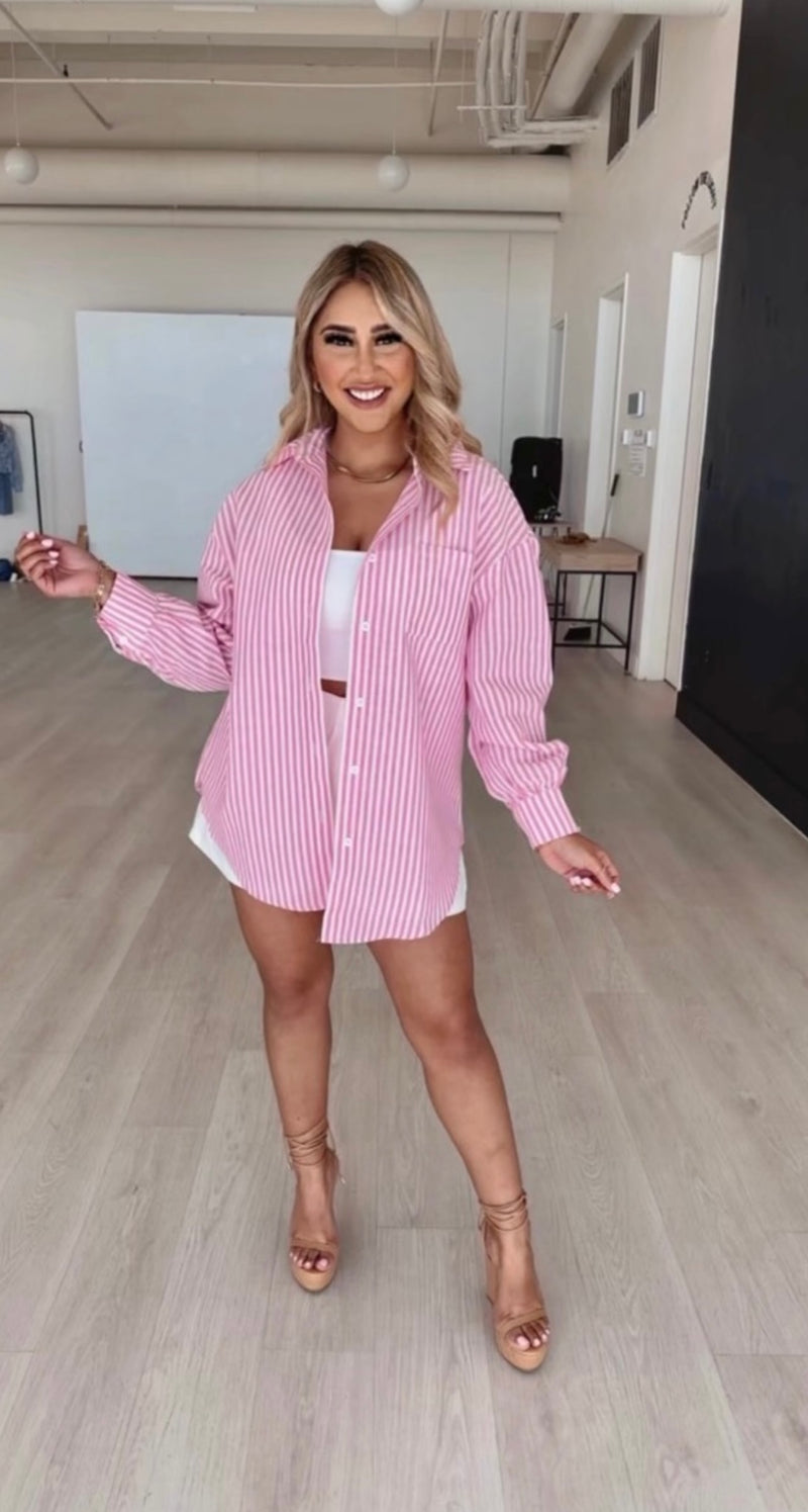 Pink oversized top